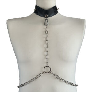 LATEX HARNESS W CHAINS S-XL