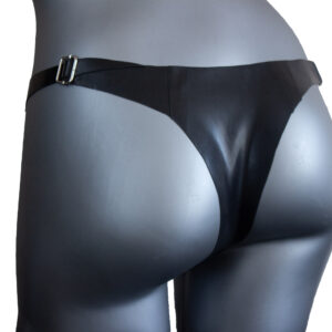 BLACK LATEX PANTIES W VULVA