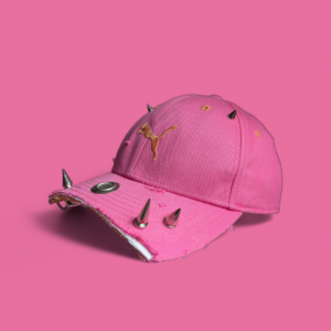PINK BASEBALL HAT W HARDWARE