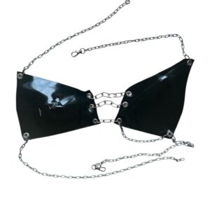 BLACK LATEX BRA L-XL