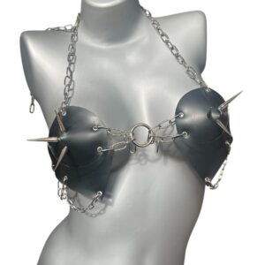 SPIKEY LATEX CONE BRA S-L