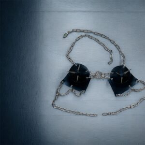 SPIKEY LATEX CONE BRA S-L