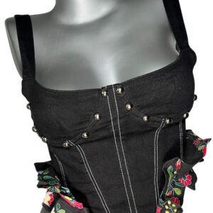 BLACK DENIM CORSET XS-S