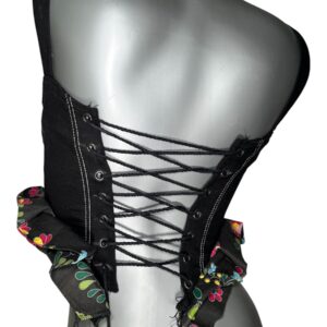 BLACK DENIM CORSET XS-S
